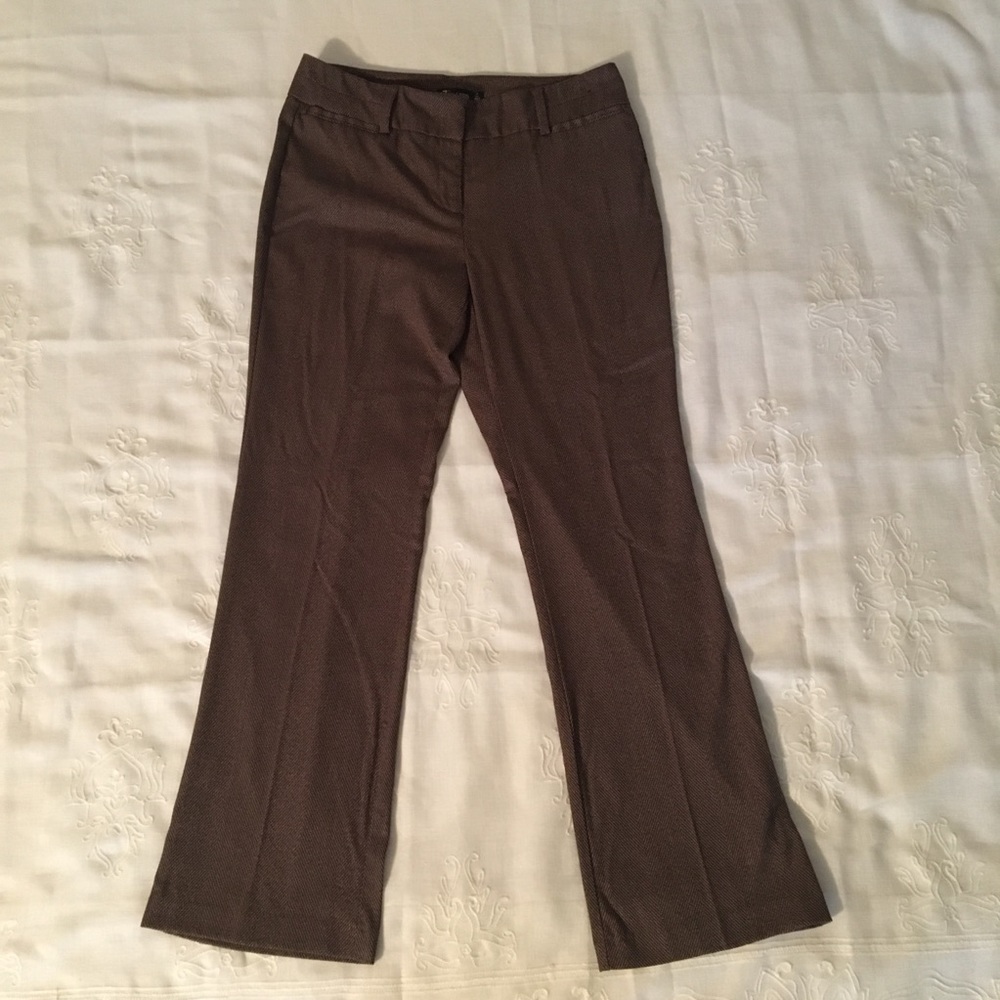 NY&C Brown Herringbone Dress Pants TALL SIZE